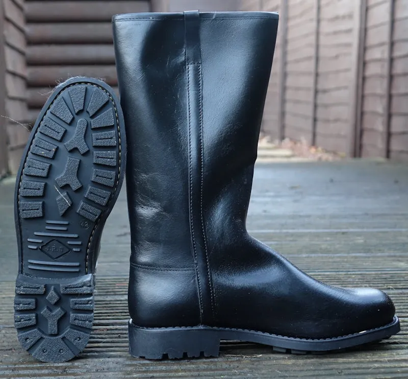 Nebo Long Wellington Leather Boots