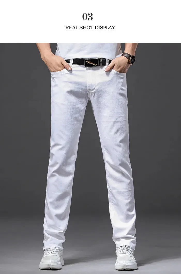 Obsidian Phoenix Men's White Jeans