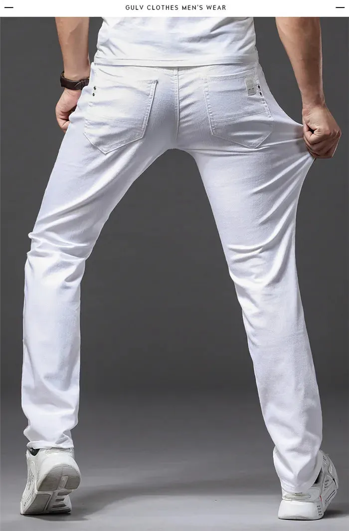 Obsidian Phoenix Men's White Jeans
