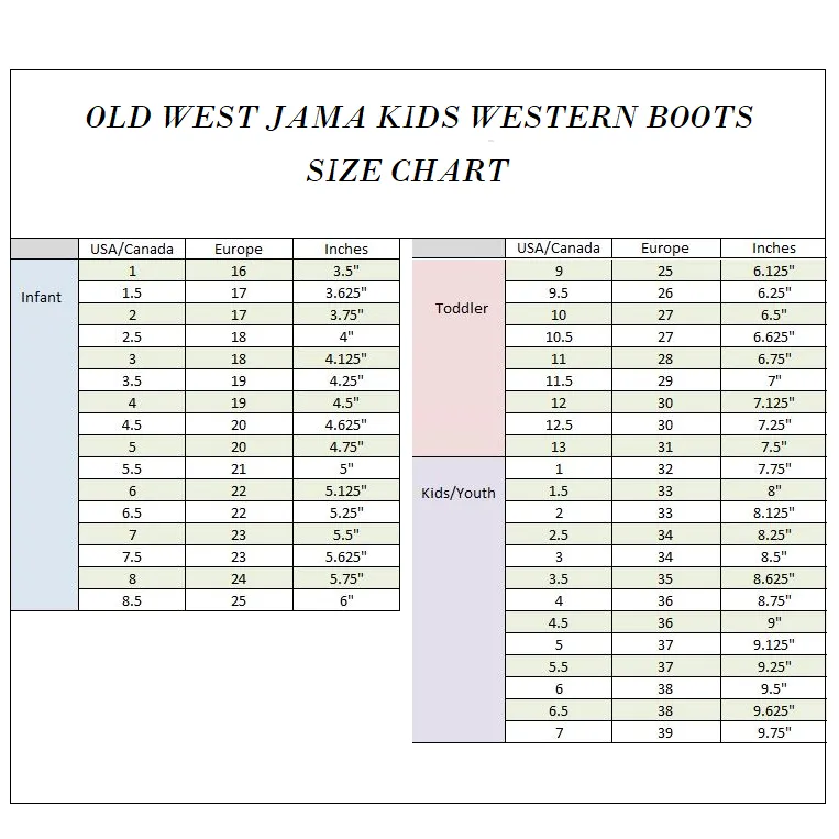 Old West Children's Cowboy Boots #BRC2001
