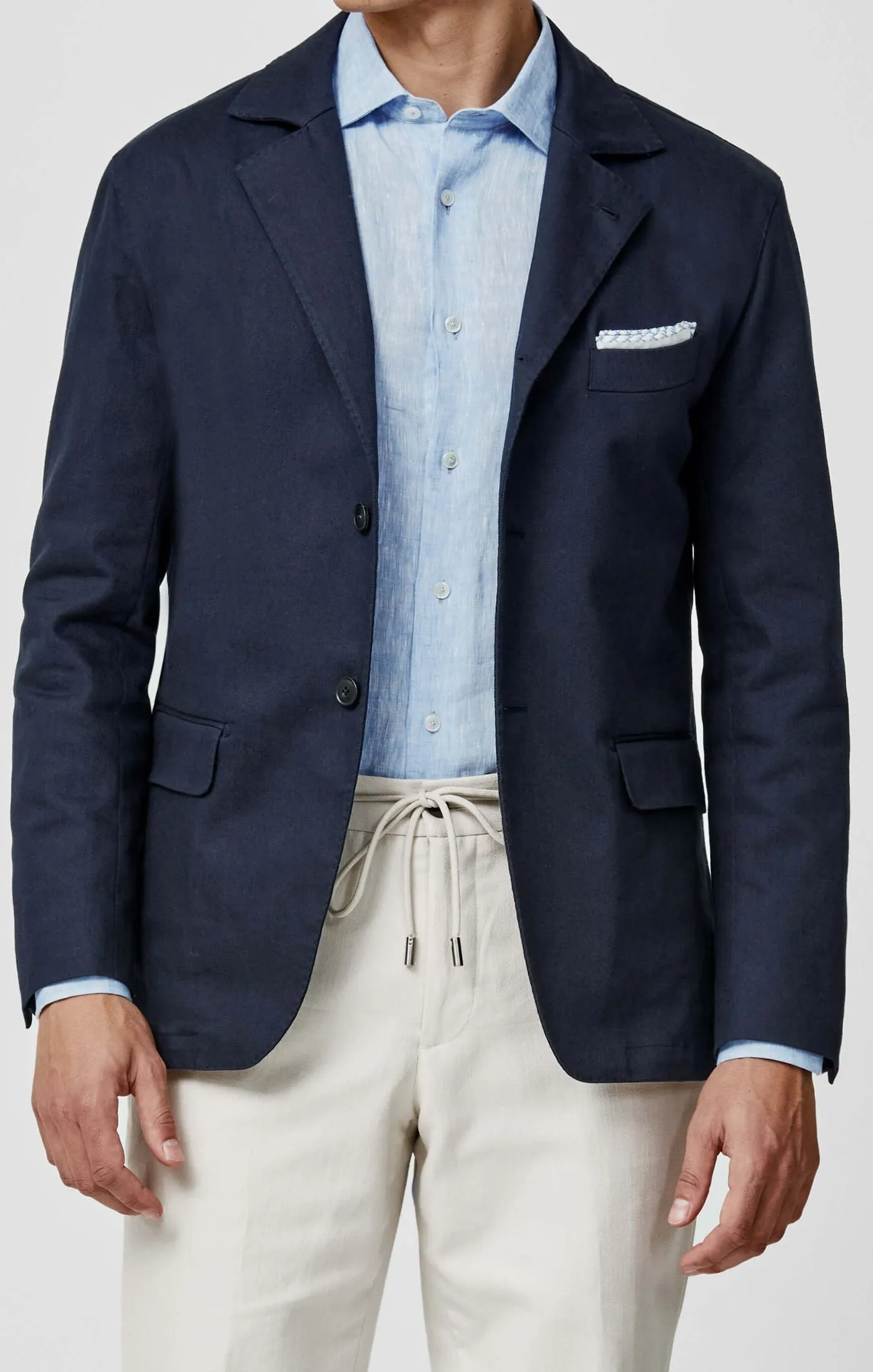 Olimpias Midnight Blue Heavy Cotton Stretch Twill
