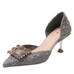 Point Toe Flare Heels Pumps