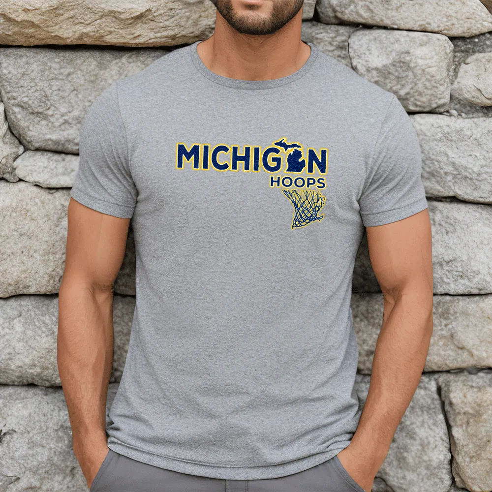 "Michigan Hoops" Men's Crew T-Shirt