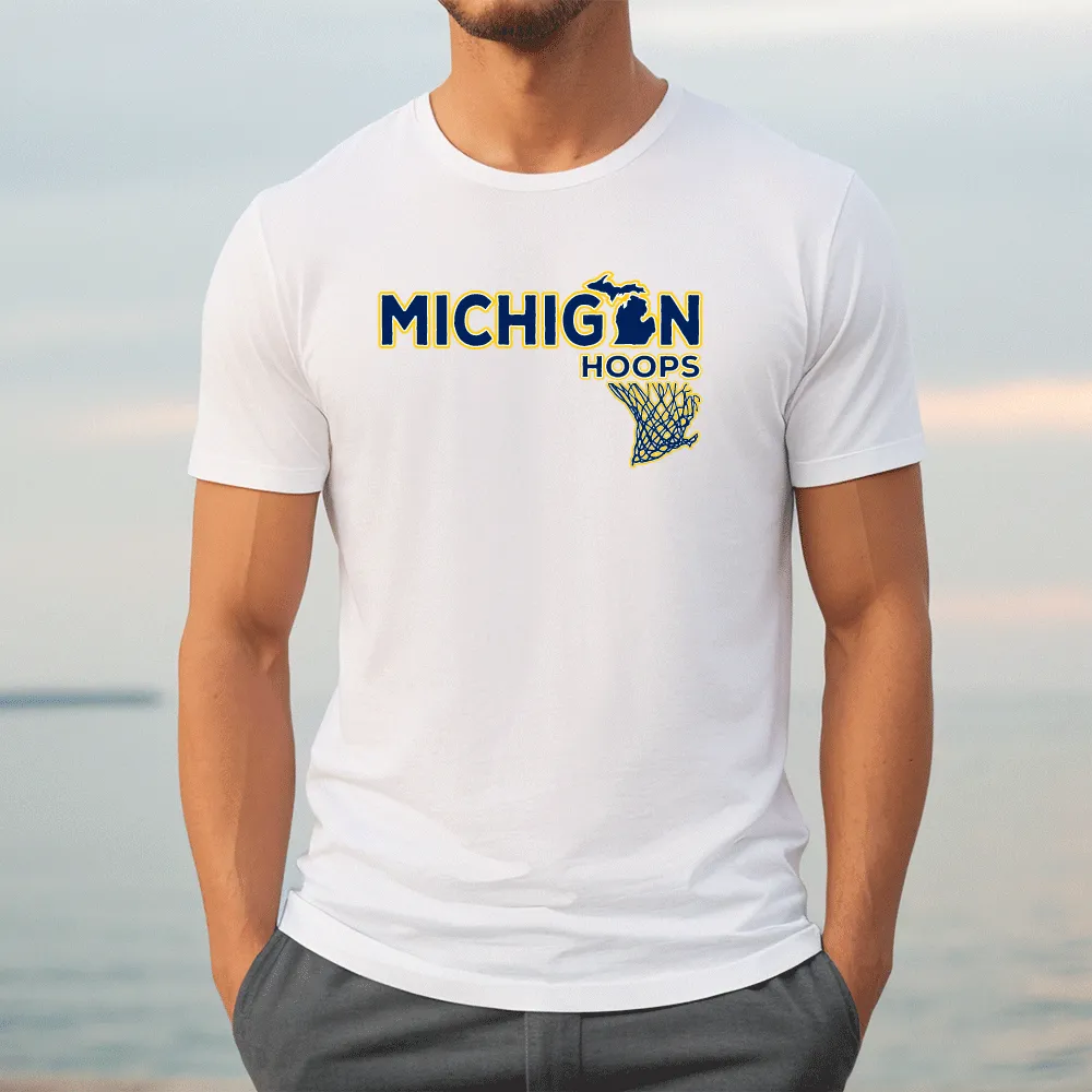 "Michigan Hoops" Men's Crew T-Shirt