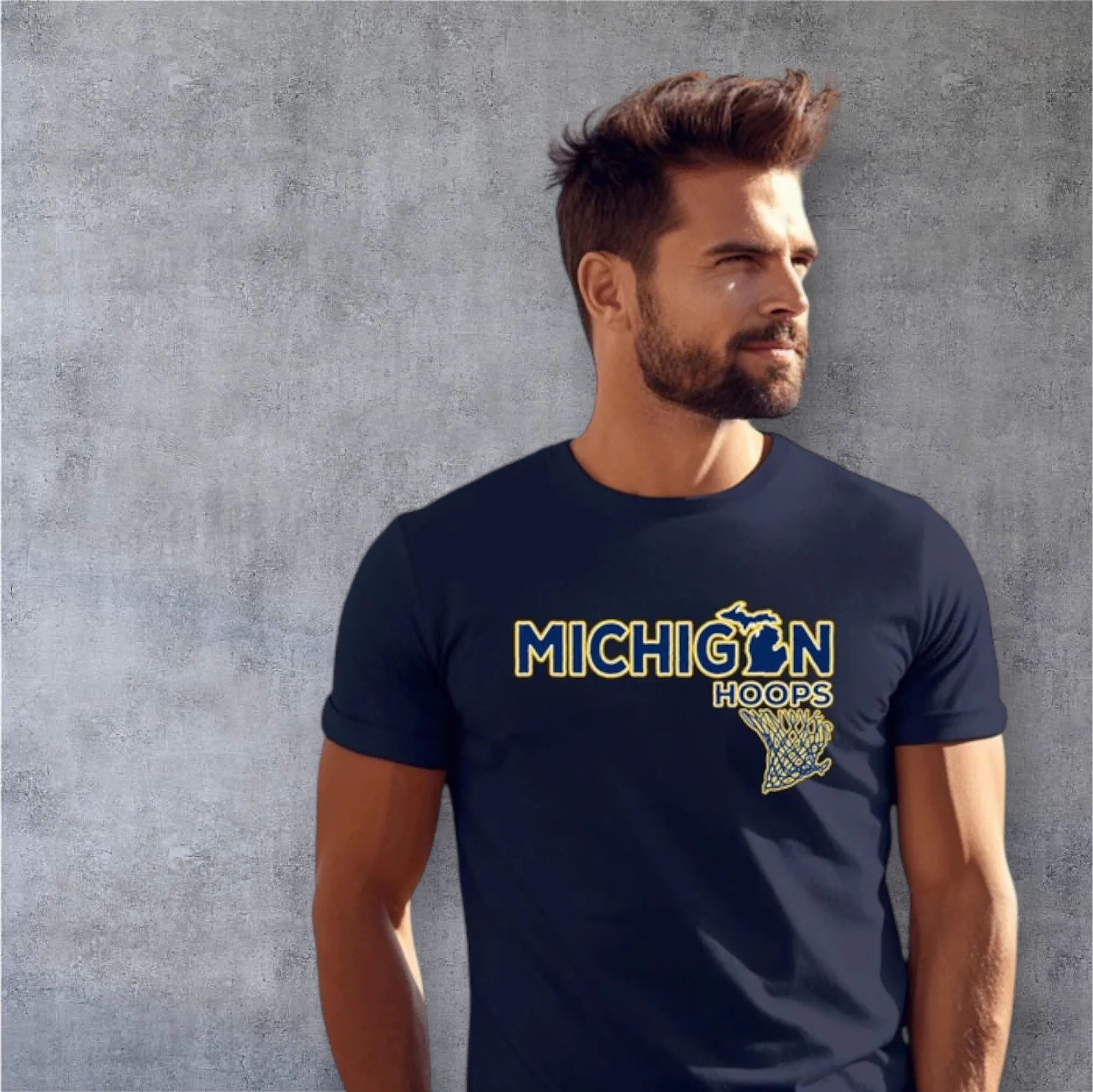 "Michigan Hoops" Men's Crew T-Shirt