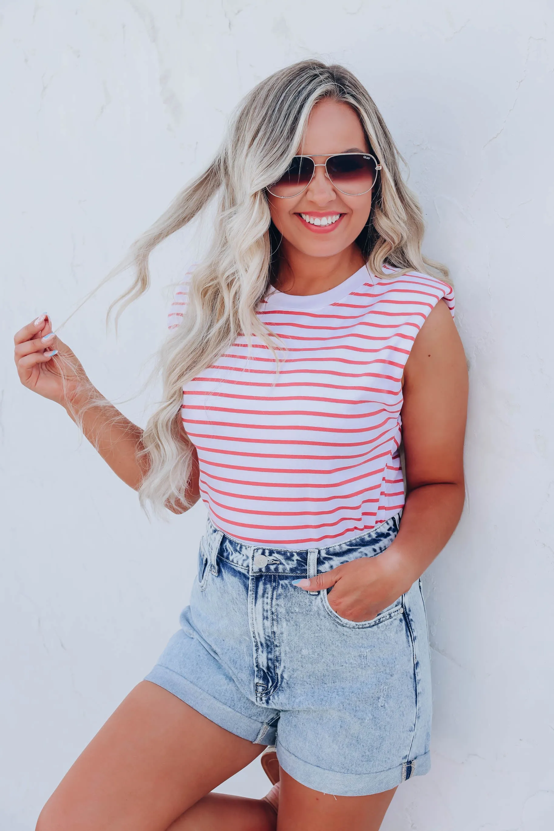 Rayado Muscle Sleeve Top