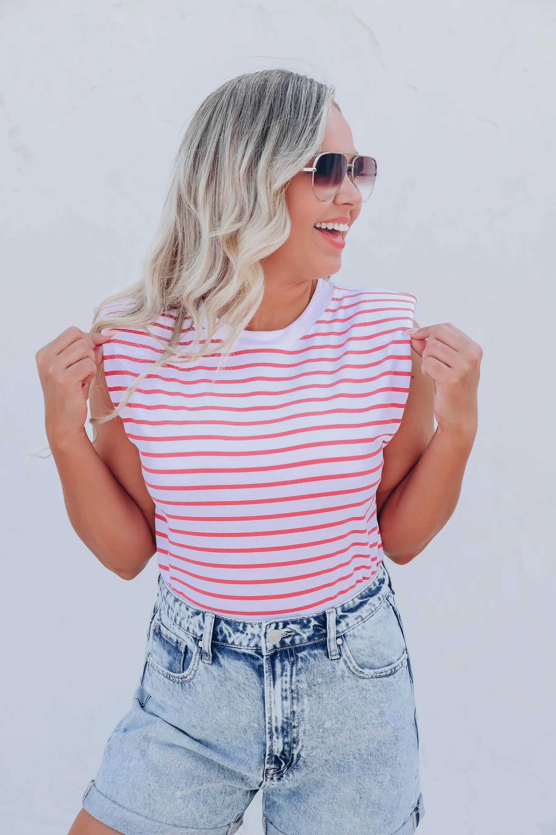 Rayado Muscle Sleeve Top