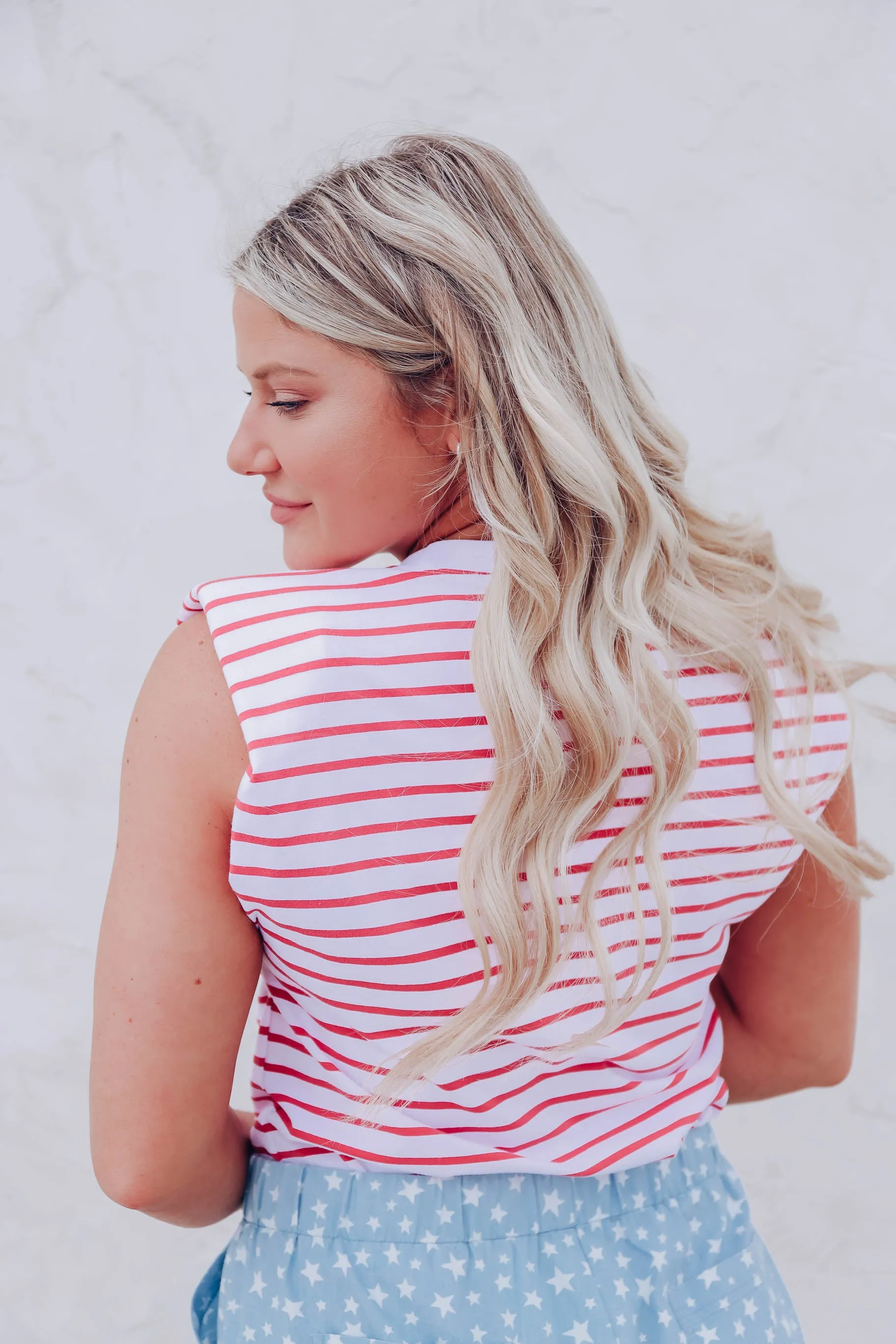 Rayado Muscle Sleeve Top
