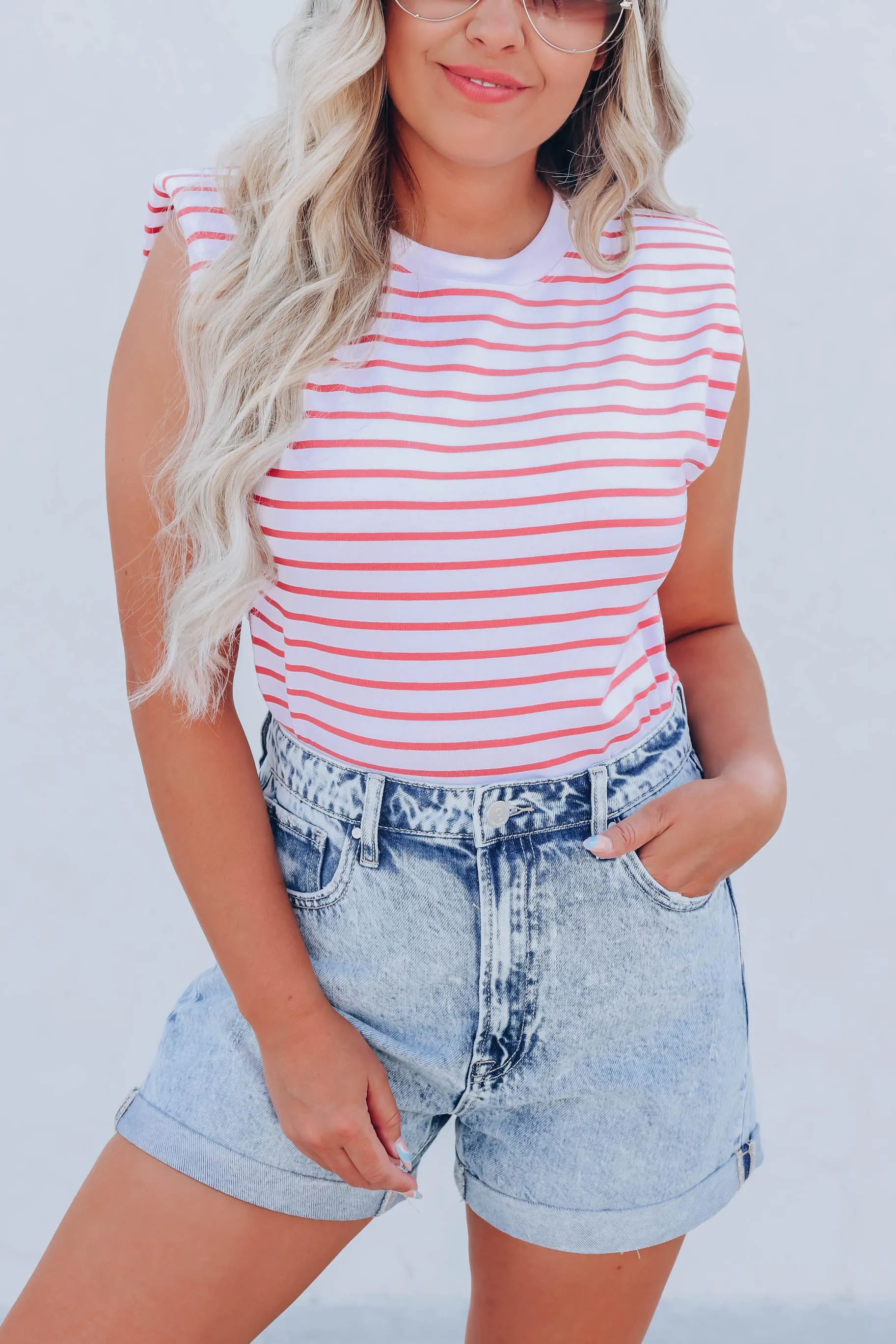 Rayado Muscle Sleeve Top