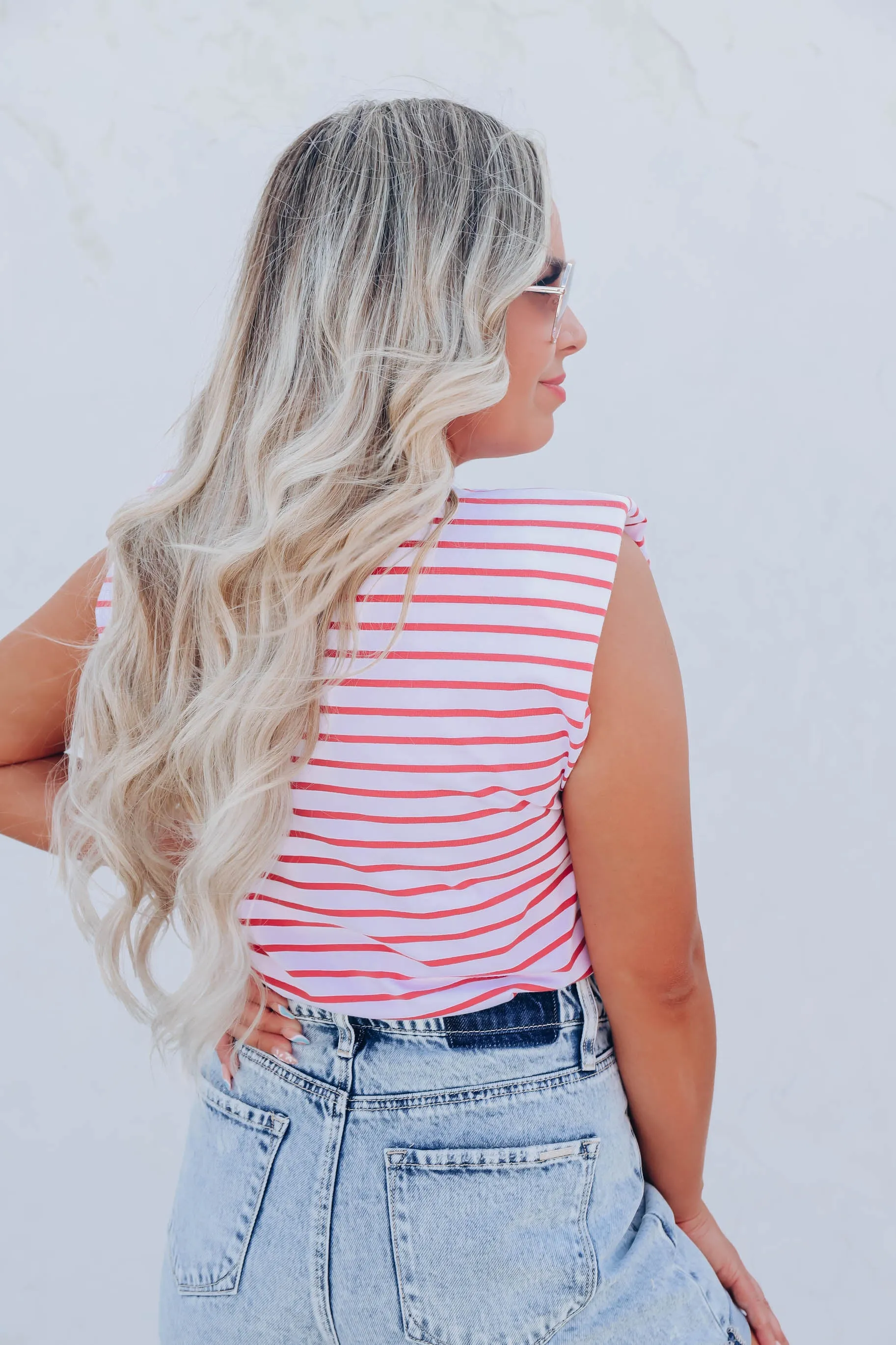 Rayado Muscle Sleeve Top