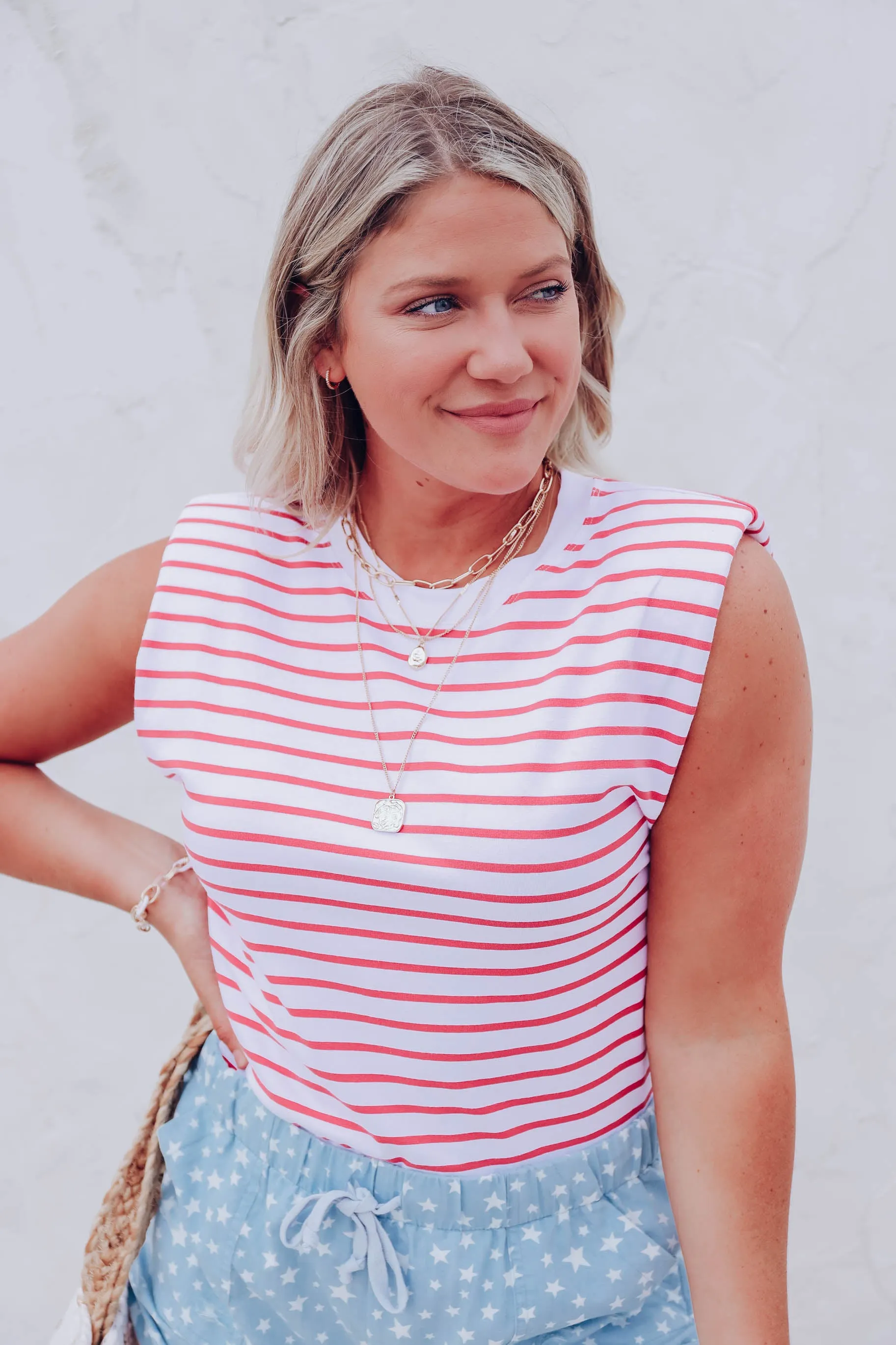 Rayado Muscle Sleeve Top
