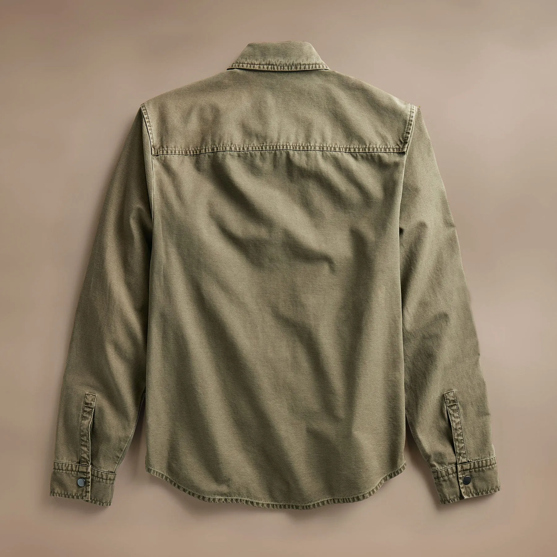 Reverse Cotton Twill Shirt Jacket - Trooper Pigment