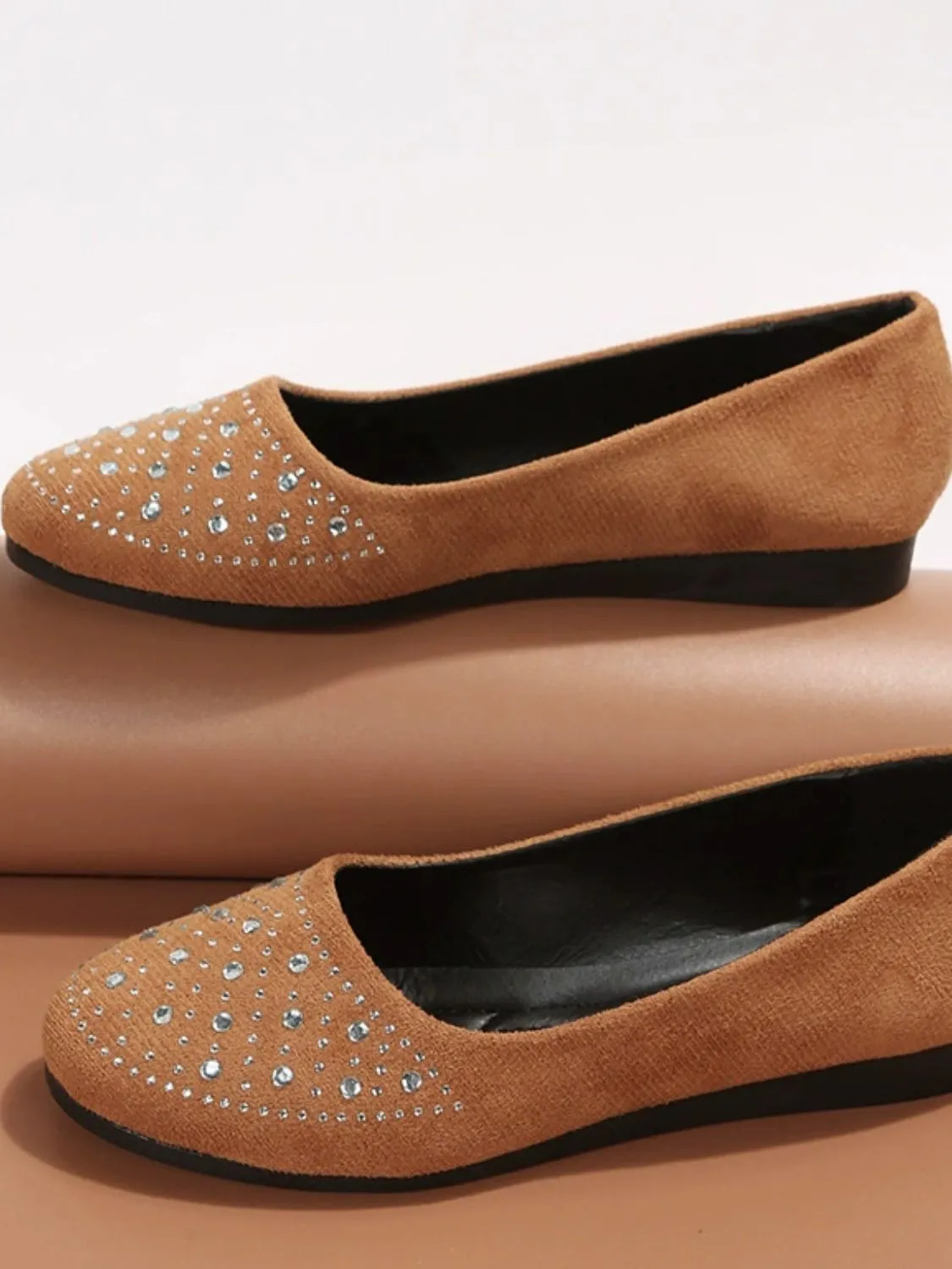 Rhinestone Flat Slip-Ons