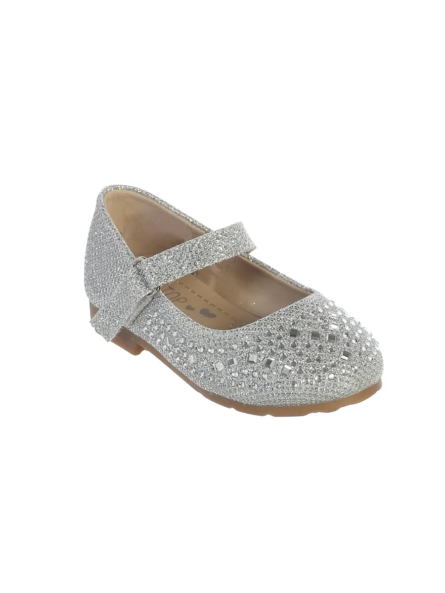 Rhinestone Metallic Flats