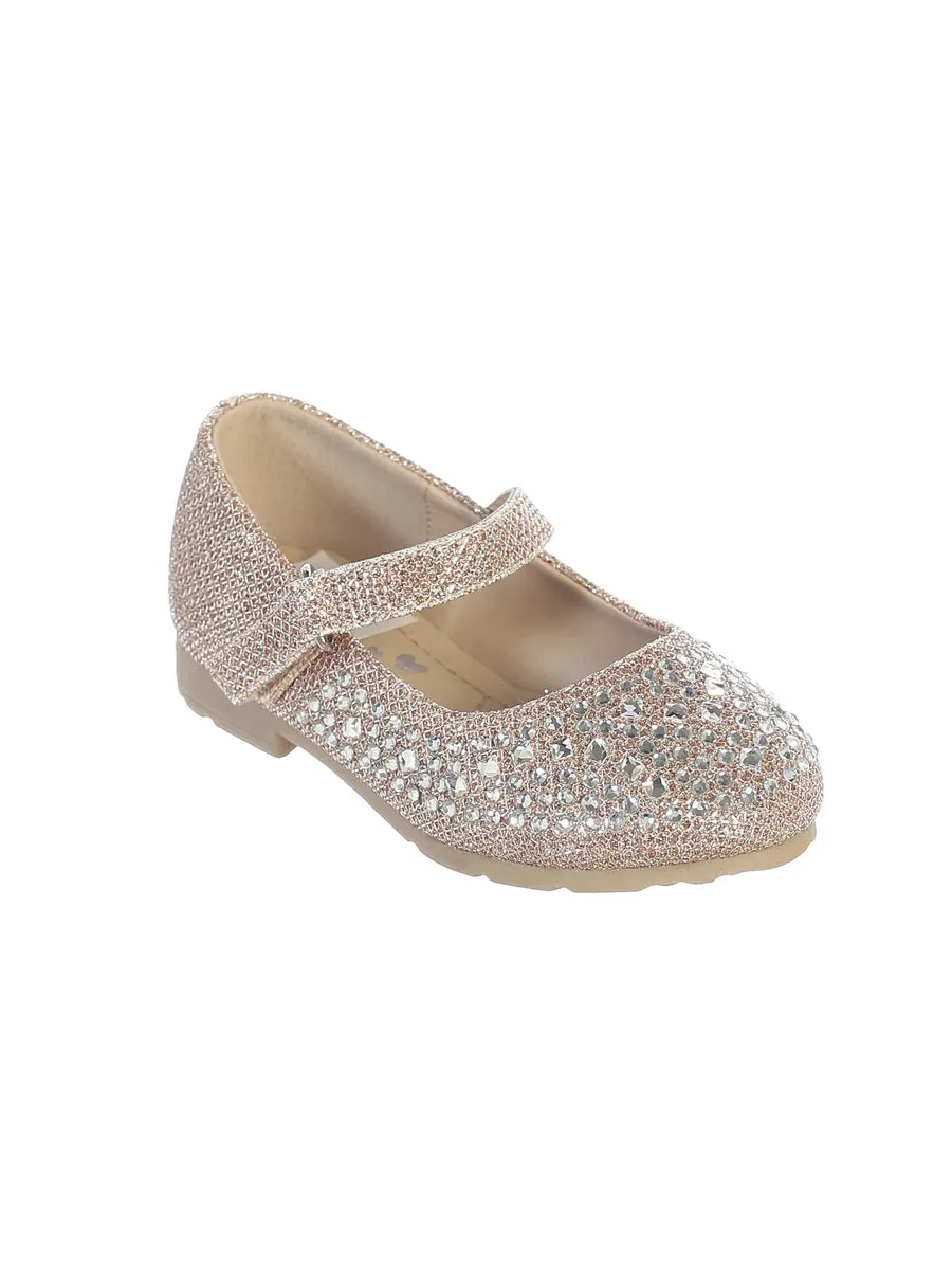 Rhinestone Metallic Flats
