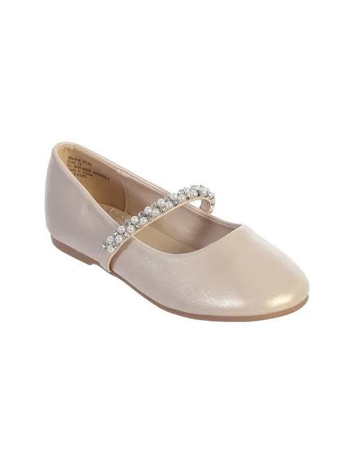 Rhinestone Pearl Flats S133