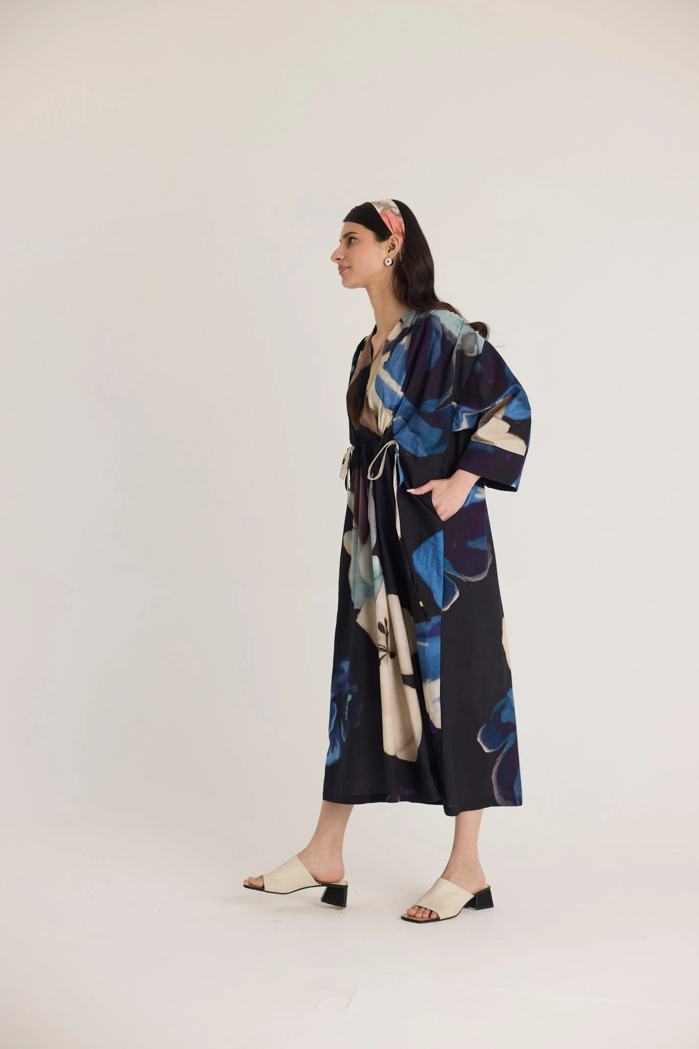 Rocco Drawstrings Kaftan Dress