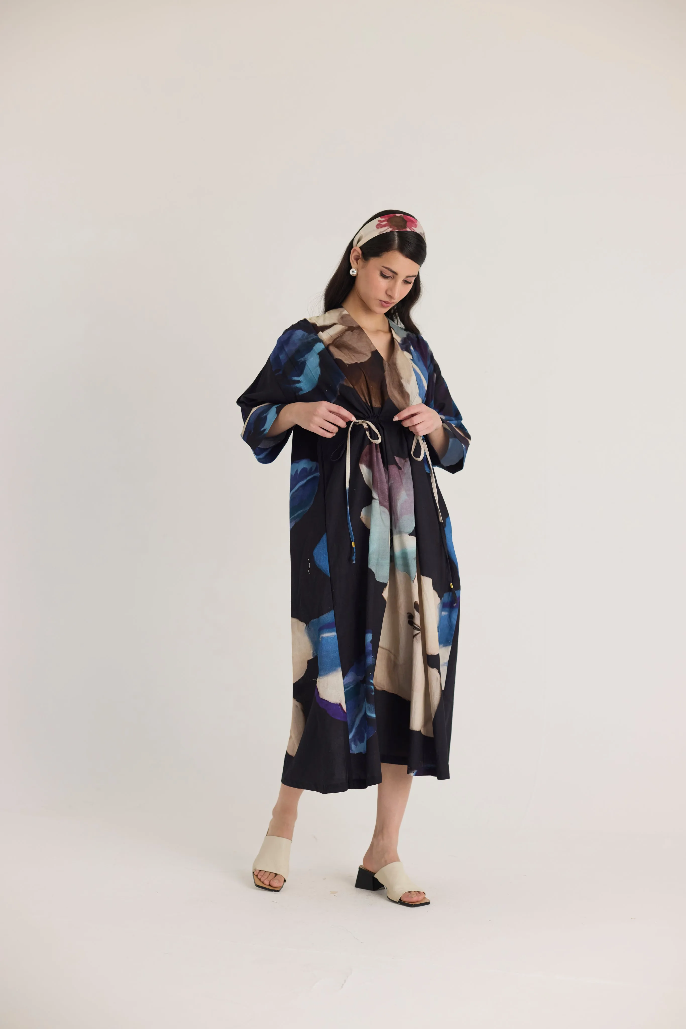 Rocco Drawstrings Kaftan Dress