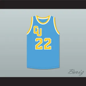 Sam "Bull" Newton 22 Cadwallader University Light Blue Basketball Jersey Fast Break