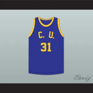 Sam "Bull" Newton 31 Cadwallader University Blue Basketball Jersey Fast Break