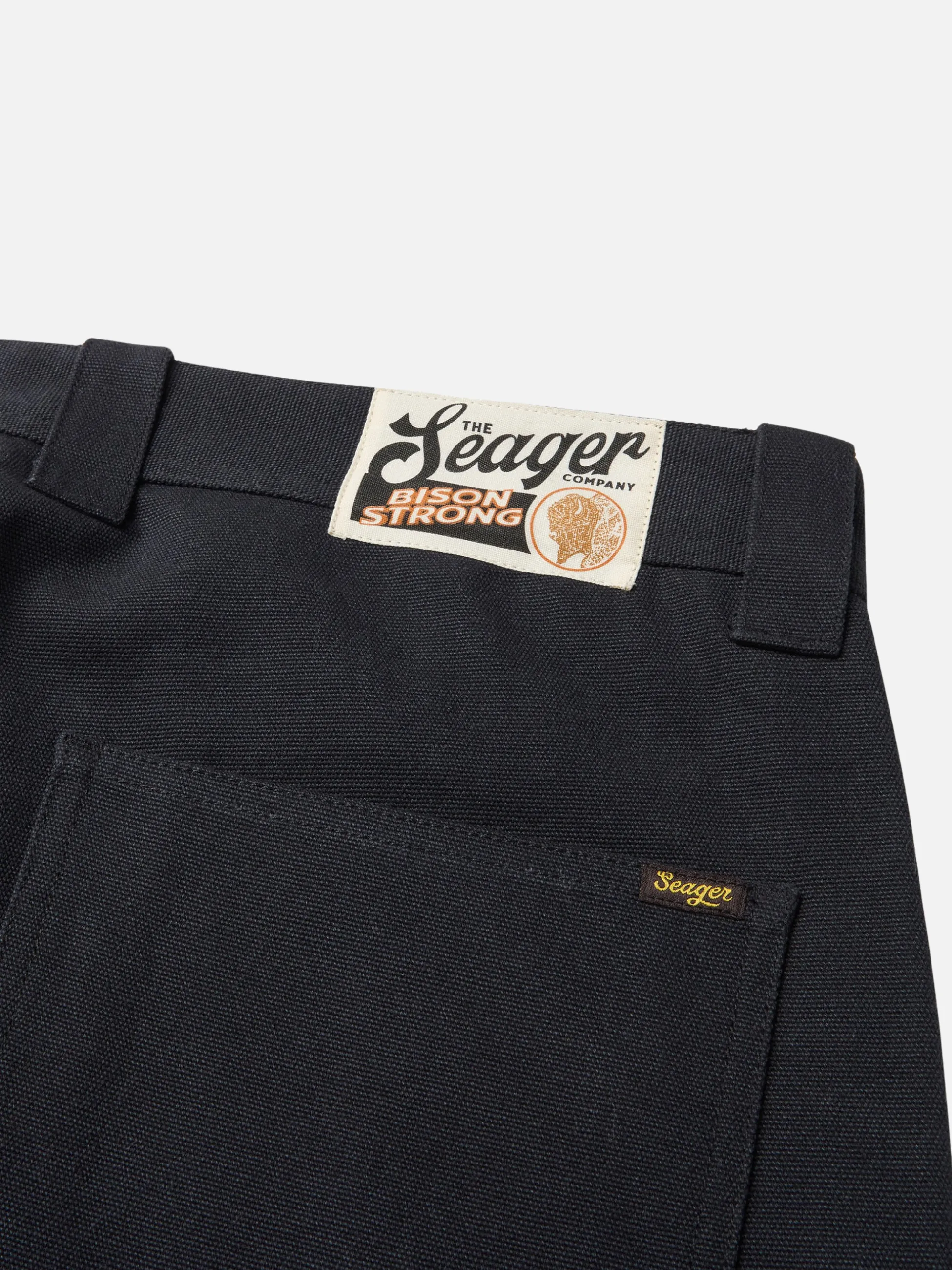 Seager Bison Double Knee Canvas Pants - Black