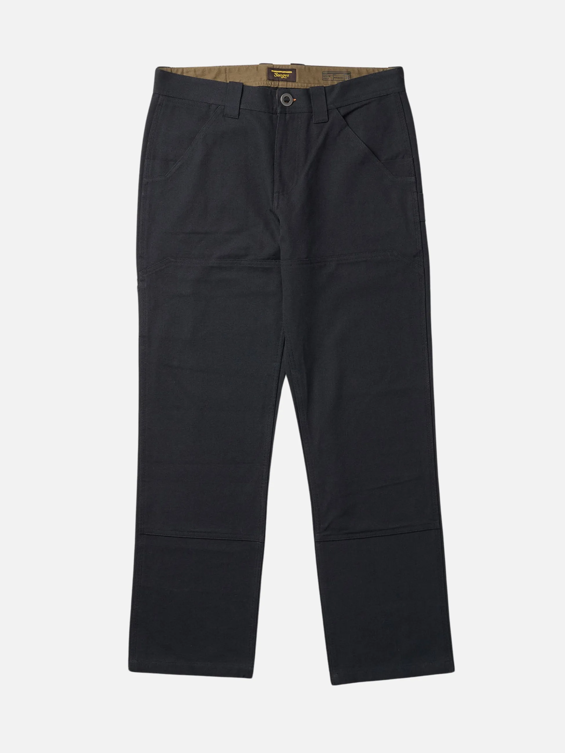 Seager Bison Double Knee Canvas Pants - Black