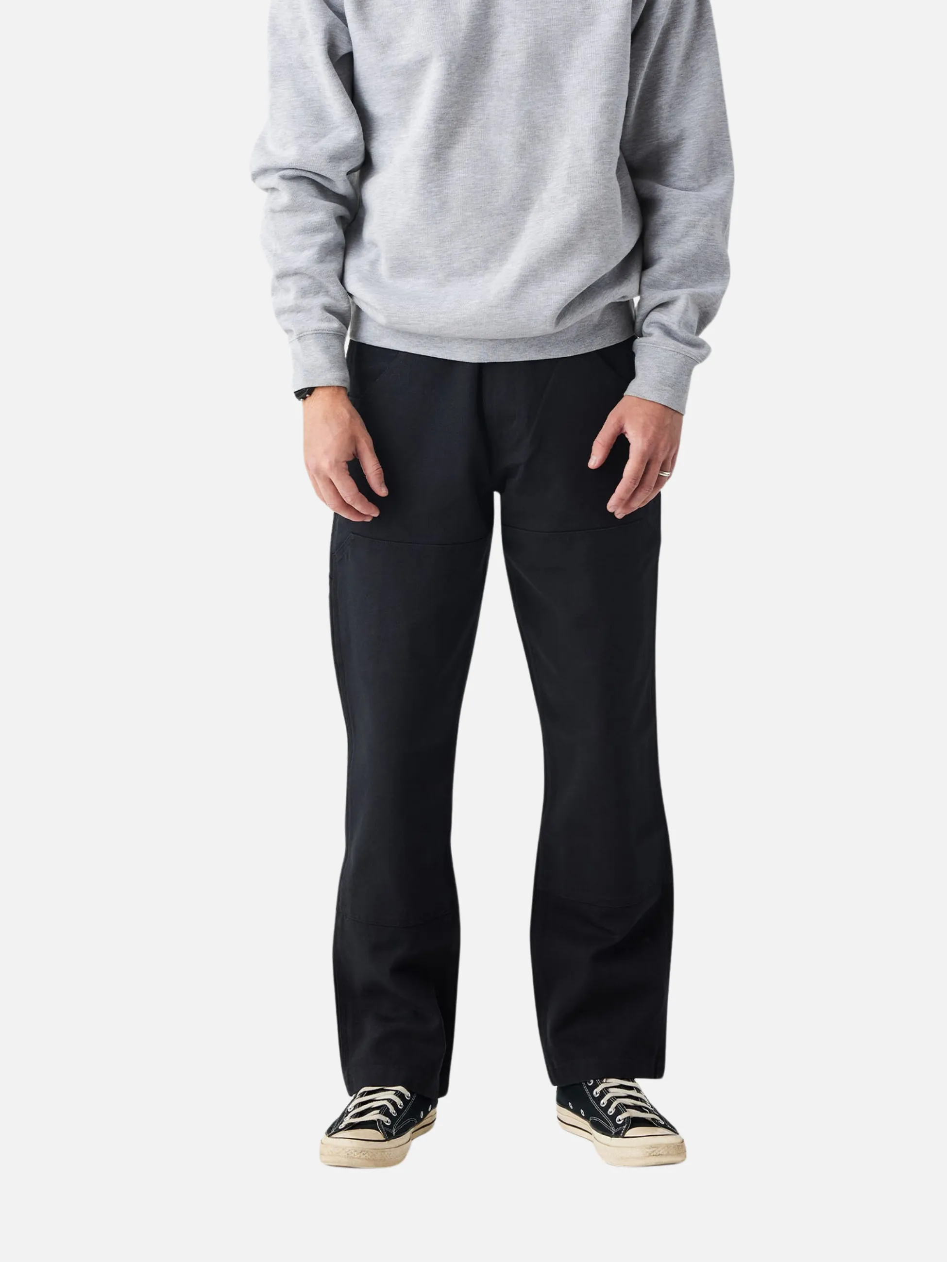 Seager Bison Double Knee Canvas Pants - Black