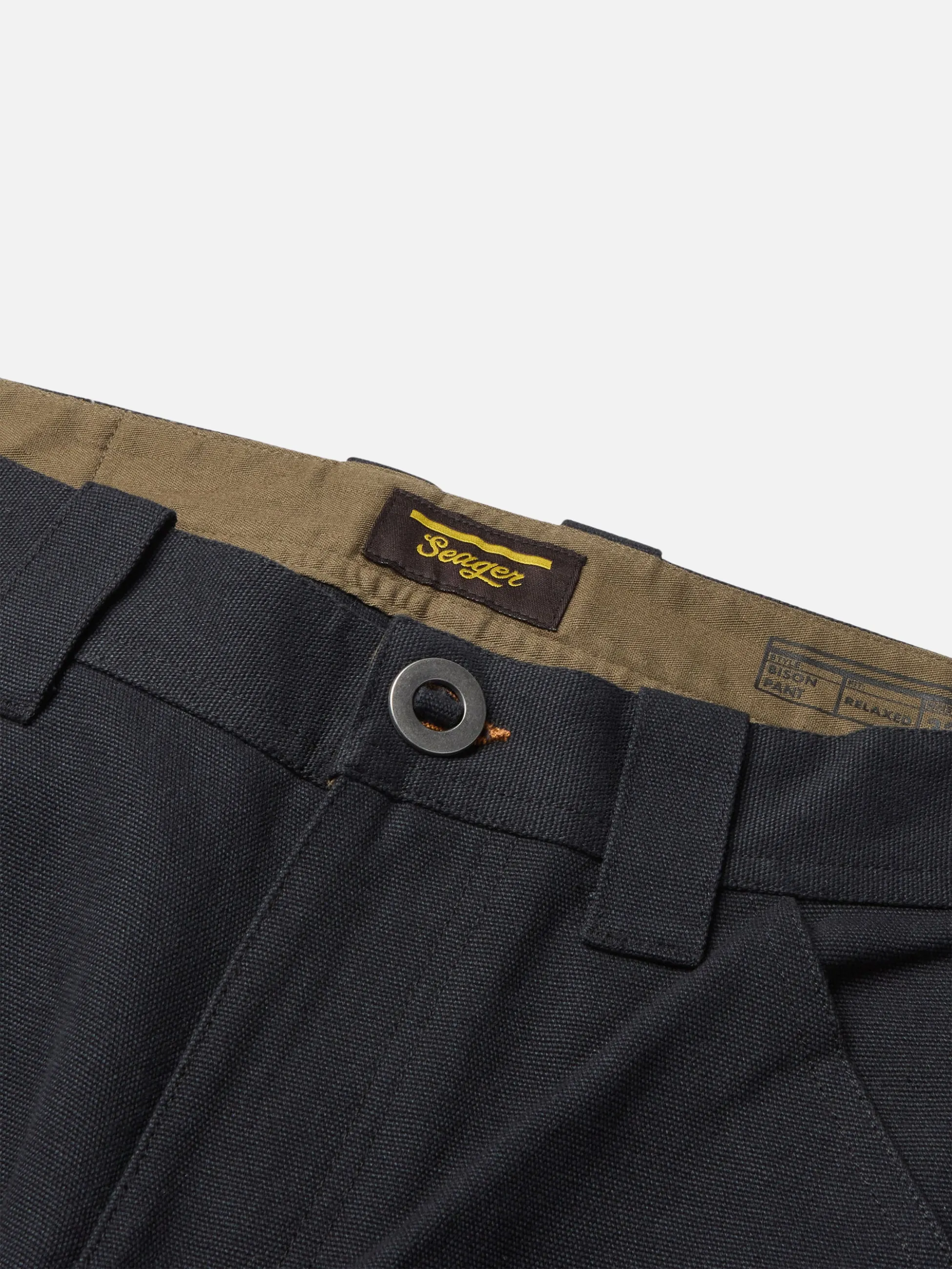 Seager Bison Double Knee Canvas Pants - Black