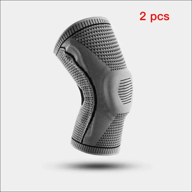 Silicone full knee brace strap patella medial support compression protection