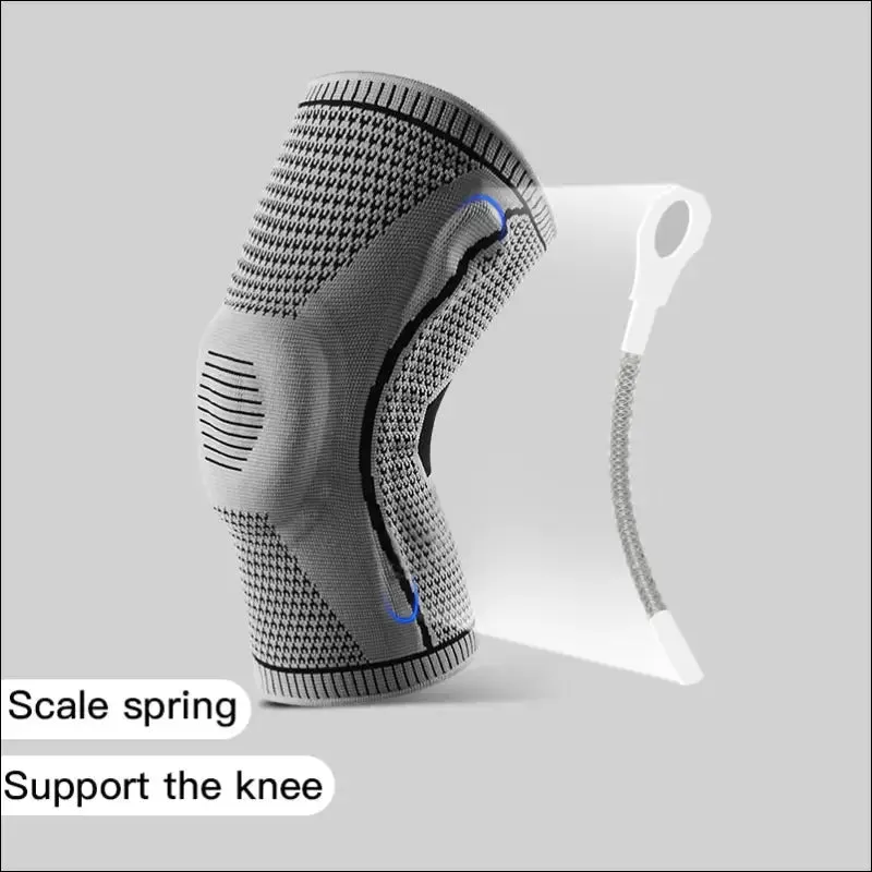 Silicone full knee brace strap patella medial support compression protection