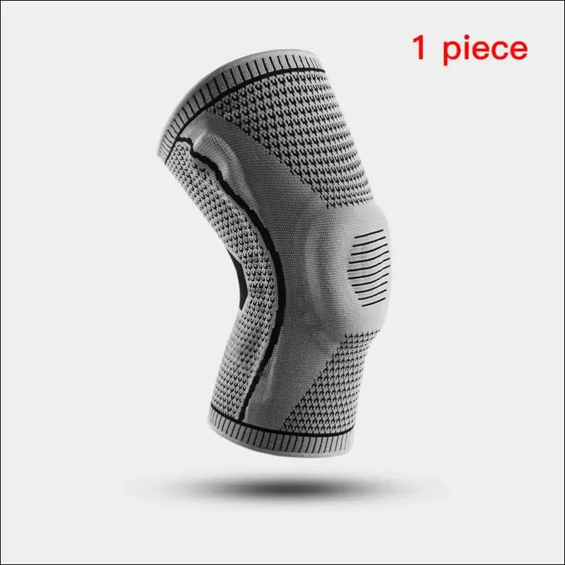 Silicone full knee brace strap patella medial support compression protection