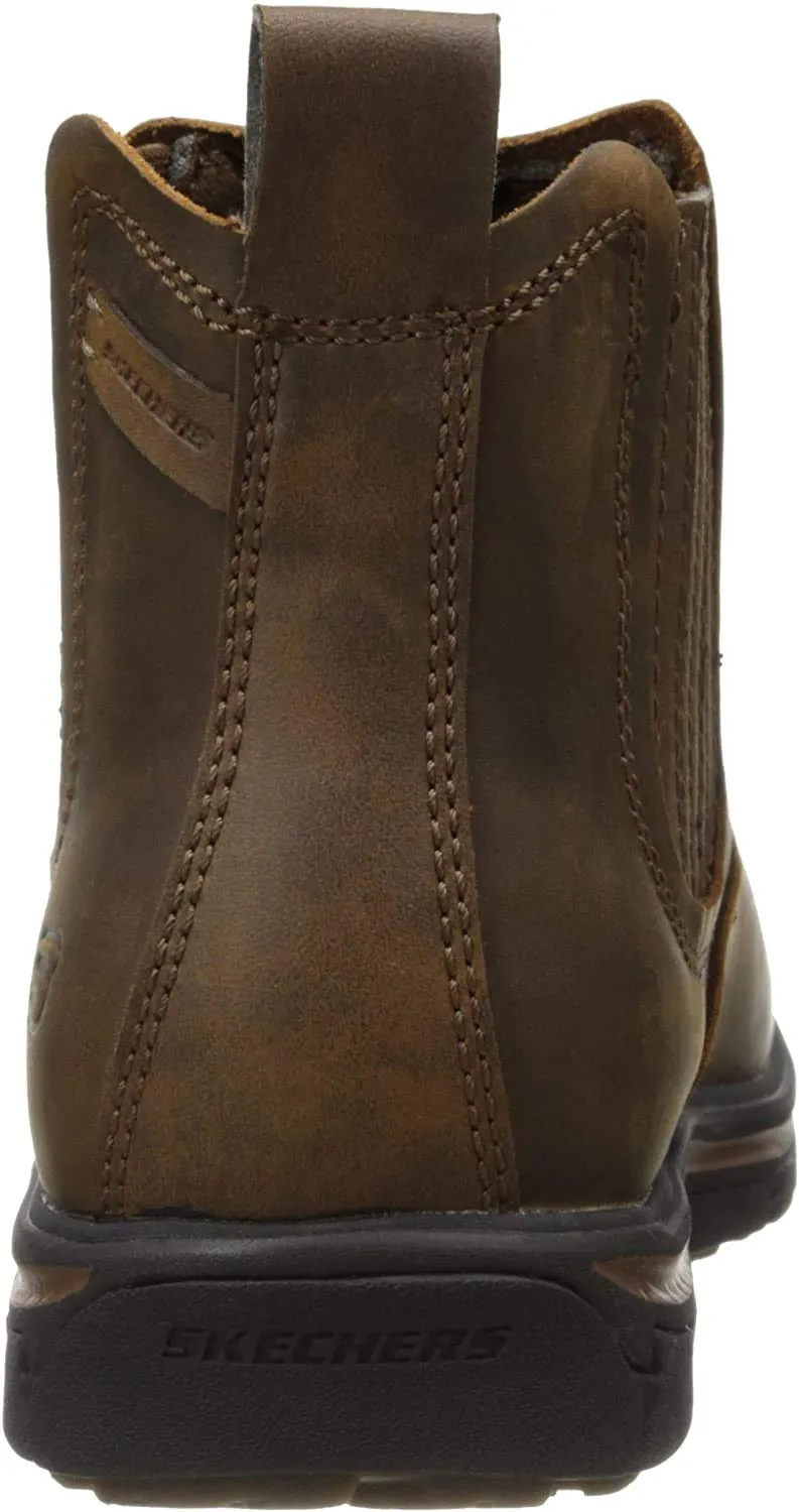 Skechers Men's Relaxed Fit Segment-Dorton Boot, Dark Brown, 12 M US
