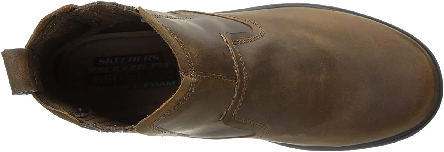 Skechers Men's Relaxed Fit Segment-Dorton Boot, Dark Brown, 12 M US