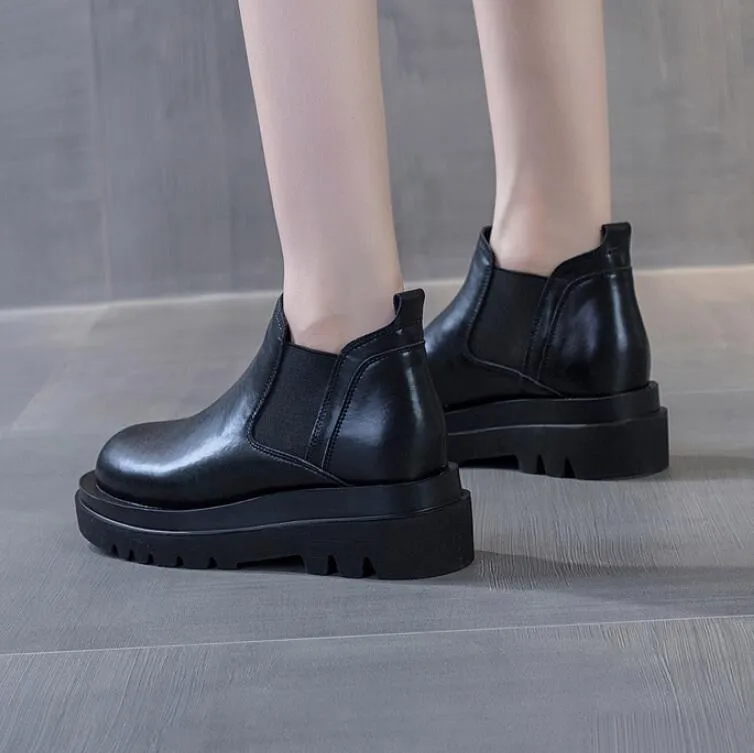 Small Thicksole Inner Heel Martin Boots DS361