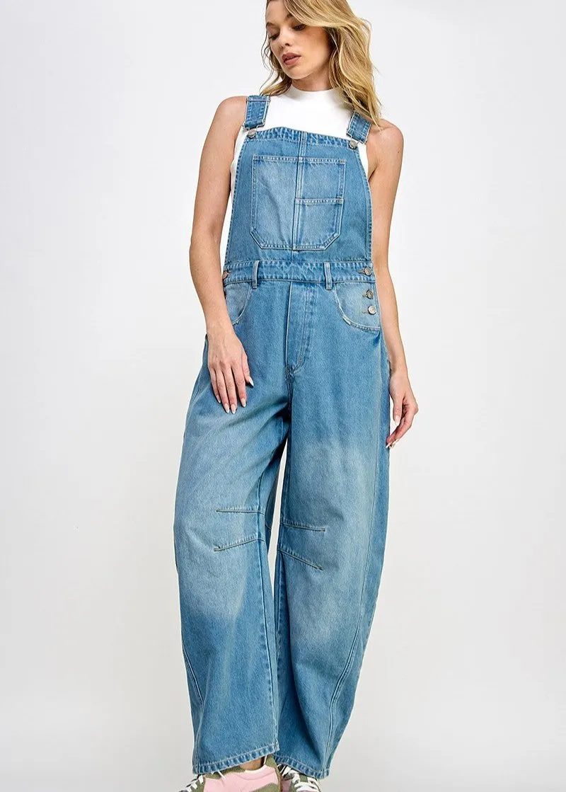 Spring Break Fun Barrel Overalls