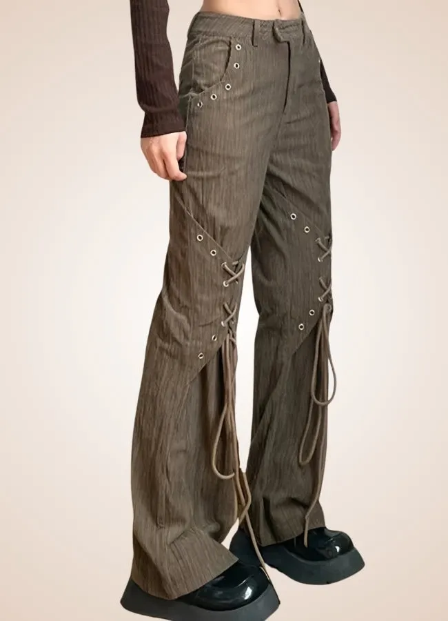 Steampunk Lace Up Pants