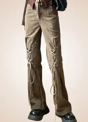 Steampunk Lace Up Pants