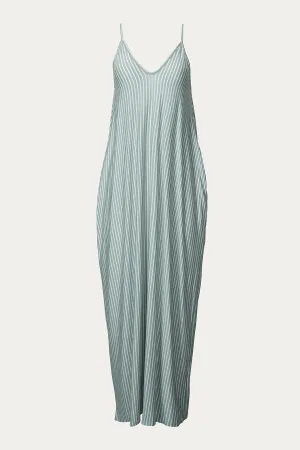 STRIPED STRETCH-MODAL JERSEY MAXI DRESS