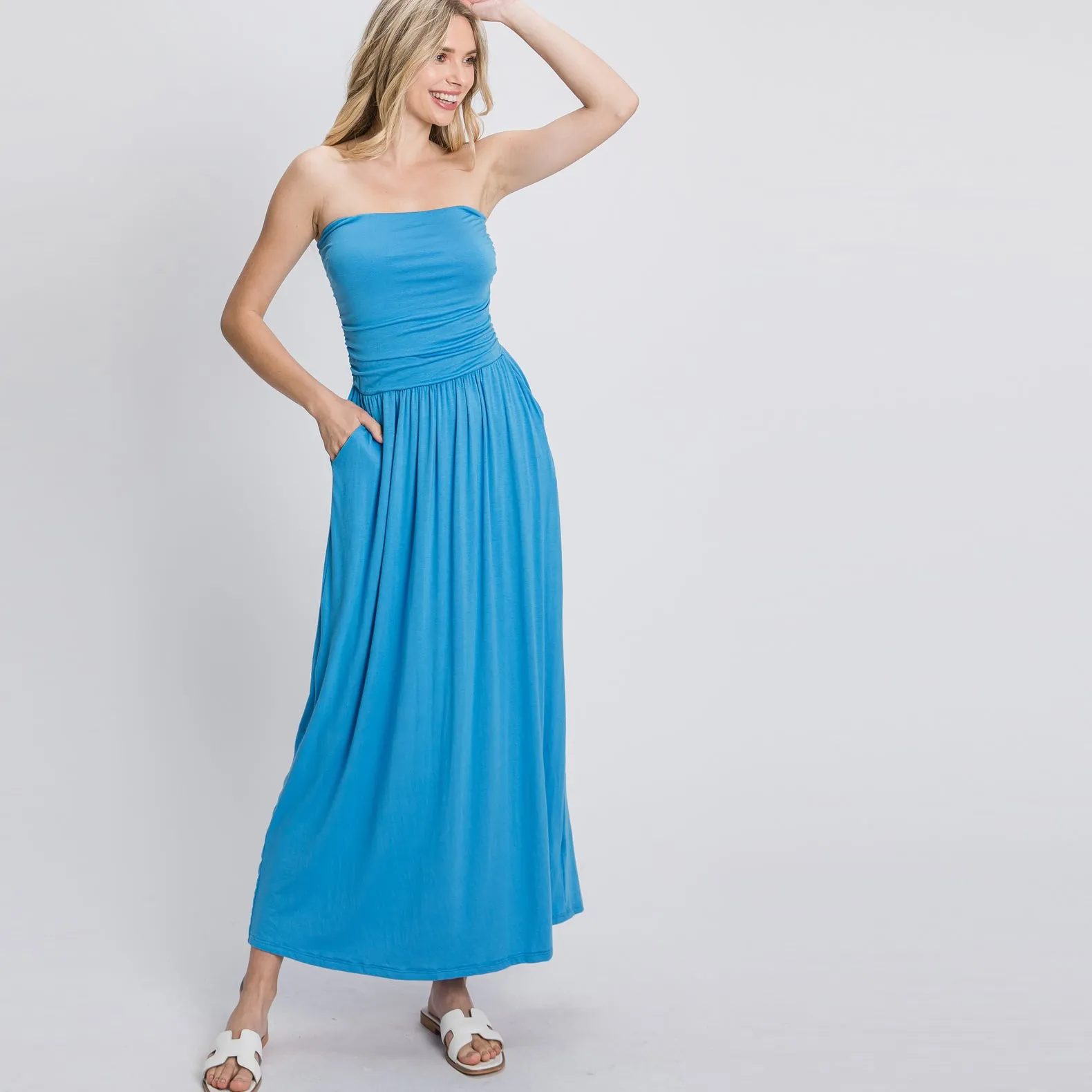 Summer Goddess Strapless Maxi