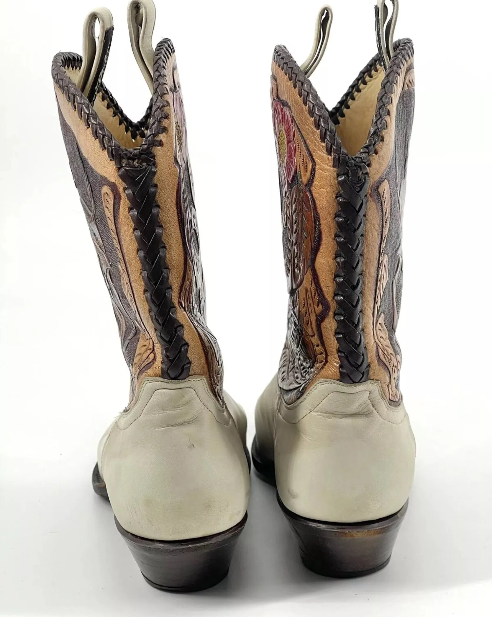 Super Rare Vintage Hand Tooled Boots 8.5B