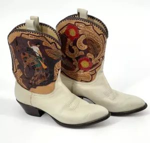 Super Rare Vintage Hand Tooled Boots 8.5B
