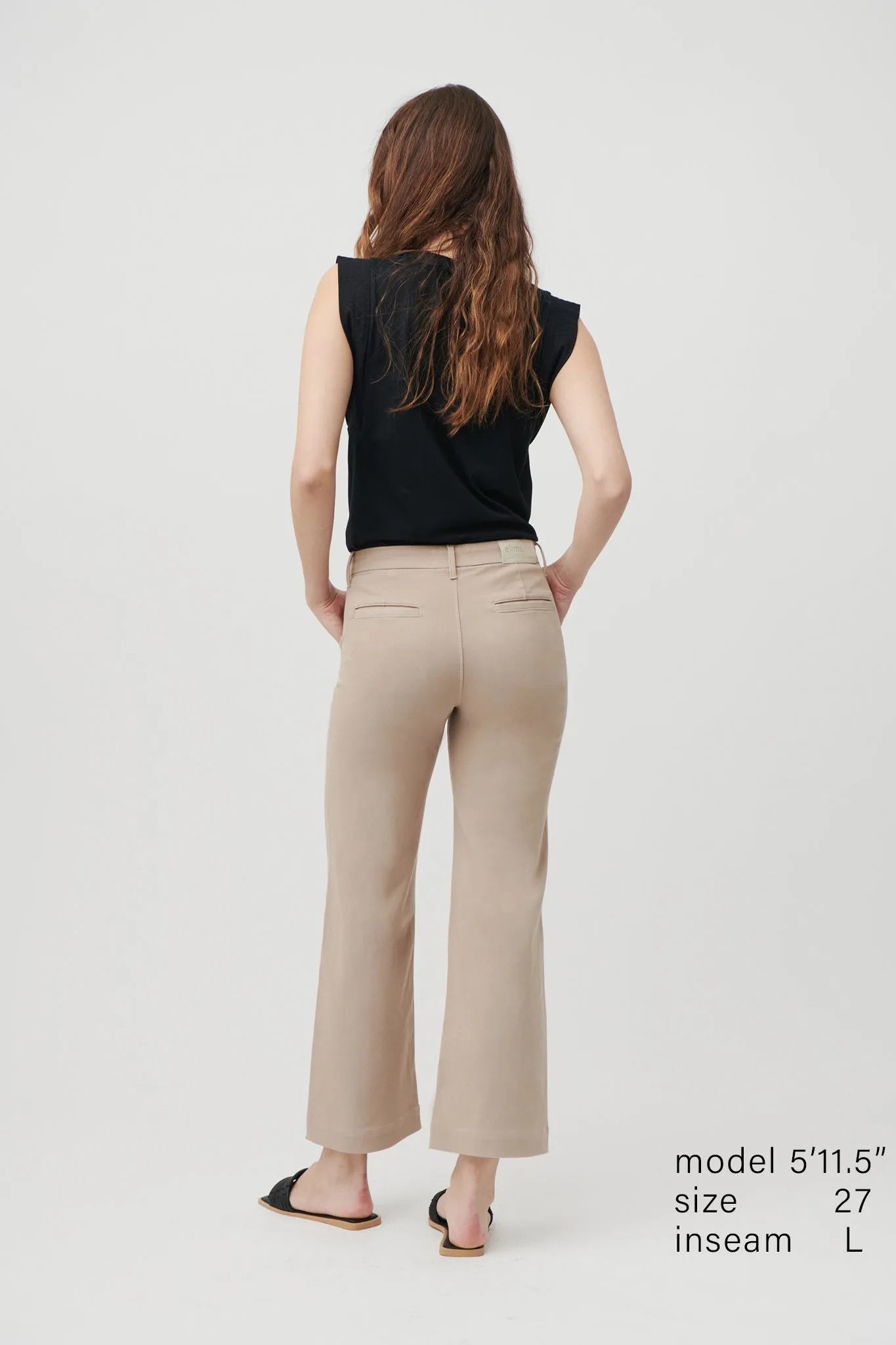 The Malibu Wide Chino Cropped  |  Sand