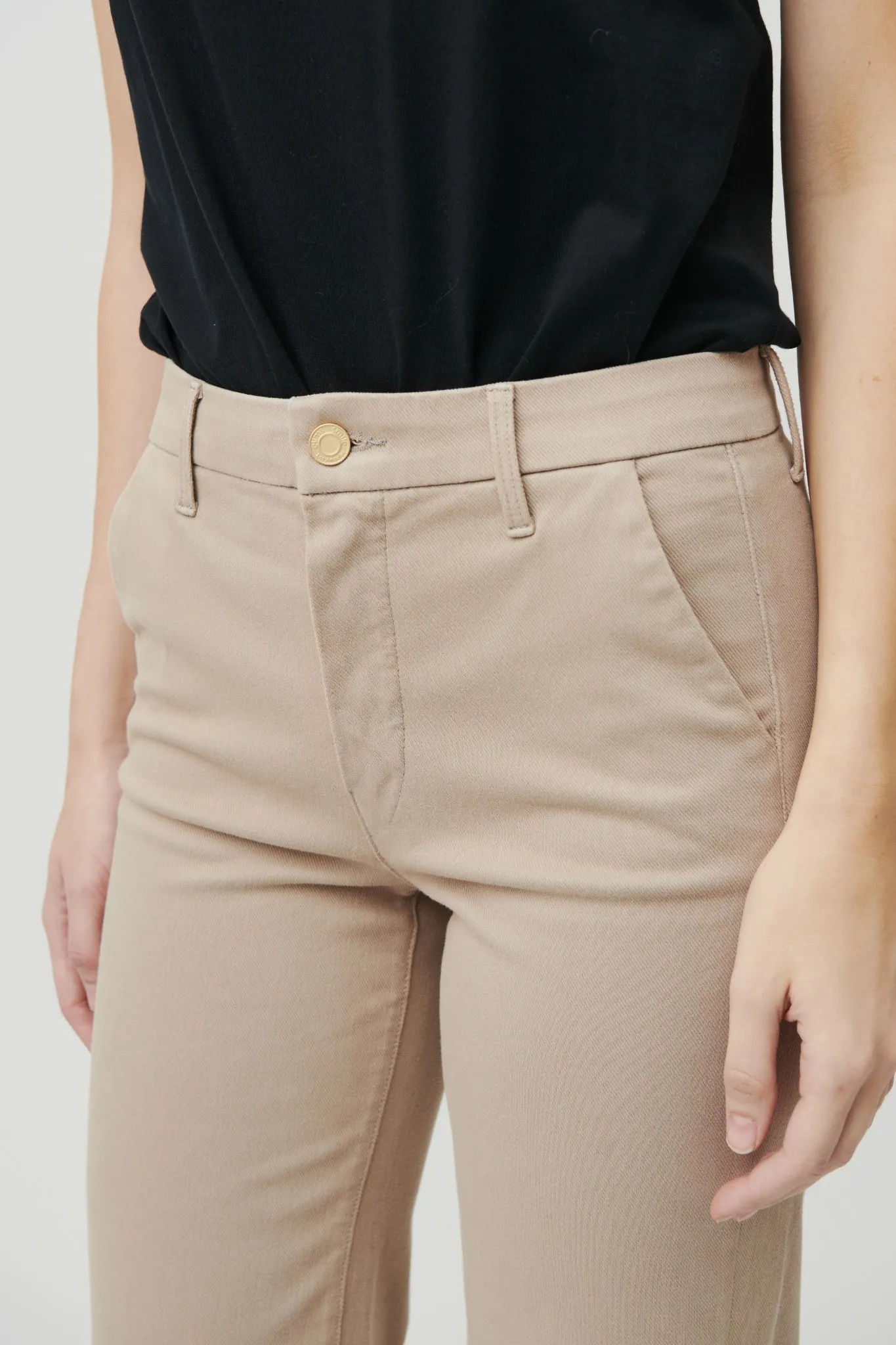 The Malibu Wide Chino Cropped  |  Sand