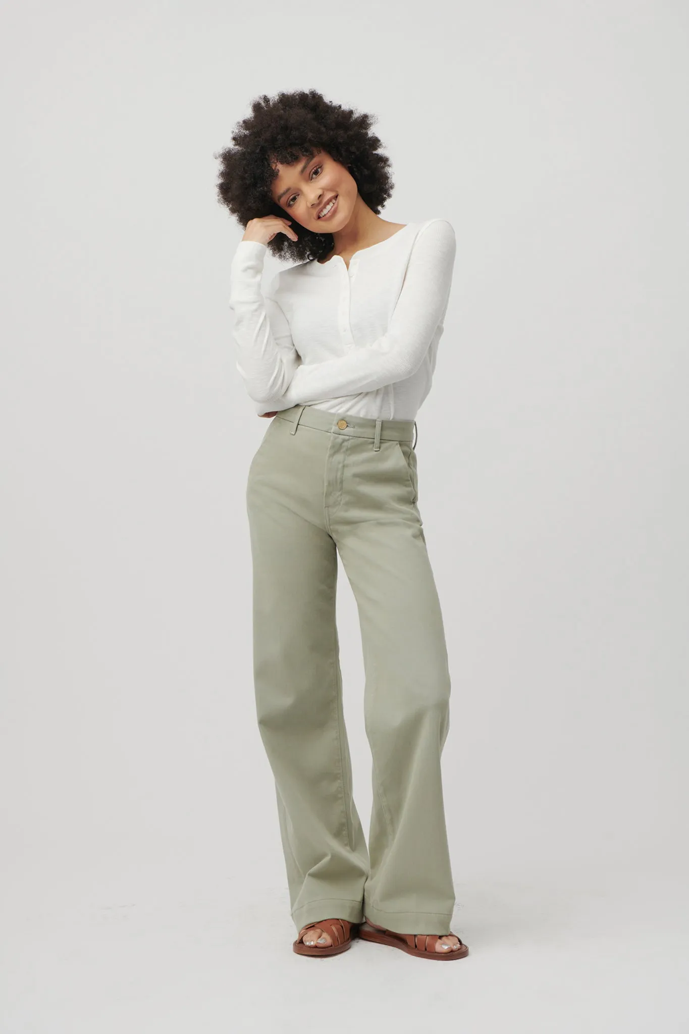 The Malibu Wide Chino  |  Sage