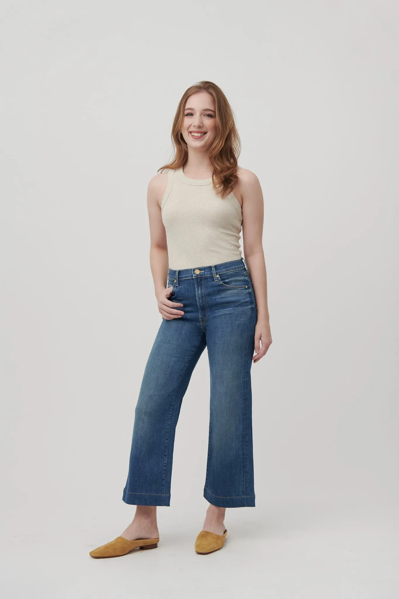 The Malibu Wide Denim Cropped  |  Moonlit Ocean