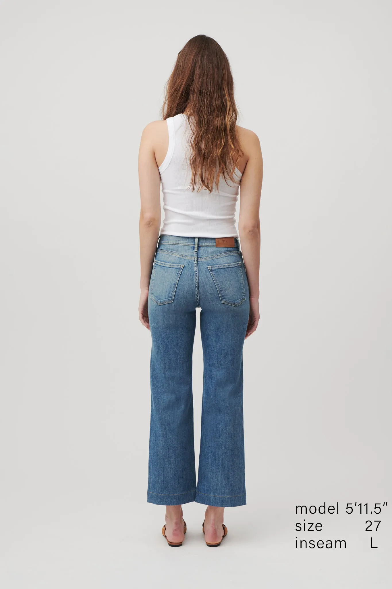 The Malibu Wide Denim Cropped  |  Sun-Kissed