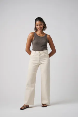 The Malibu Wide Denim  |  White Sand
