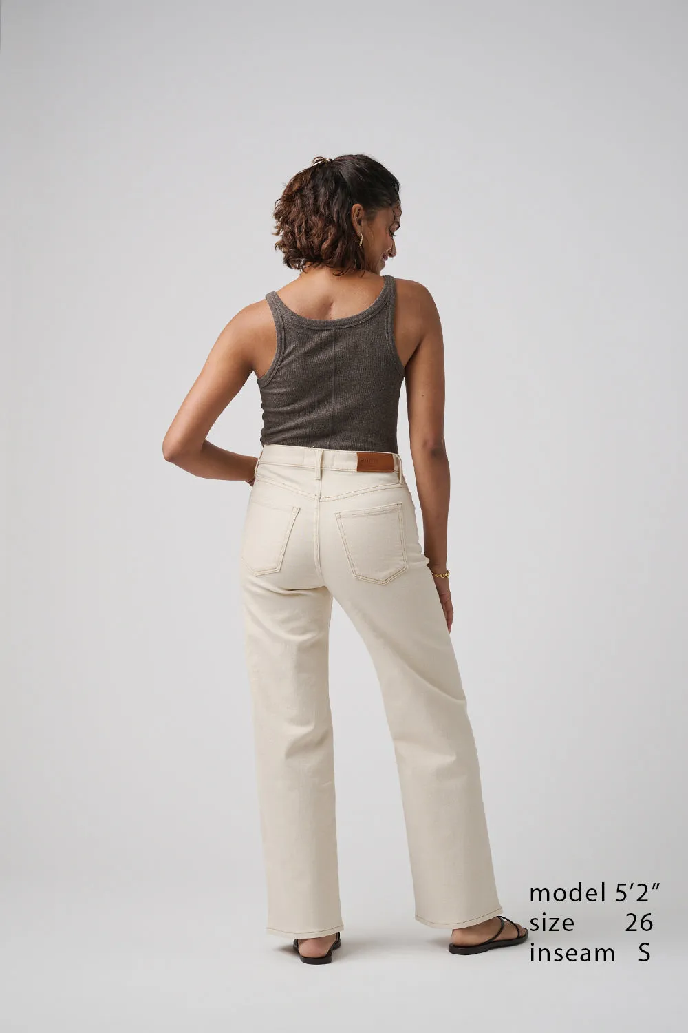 The Malibu Wide Denim  |  White Sand