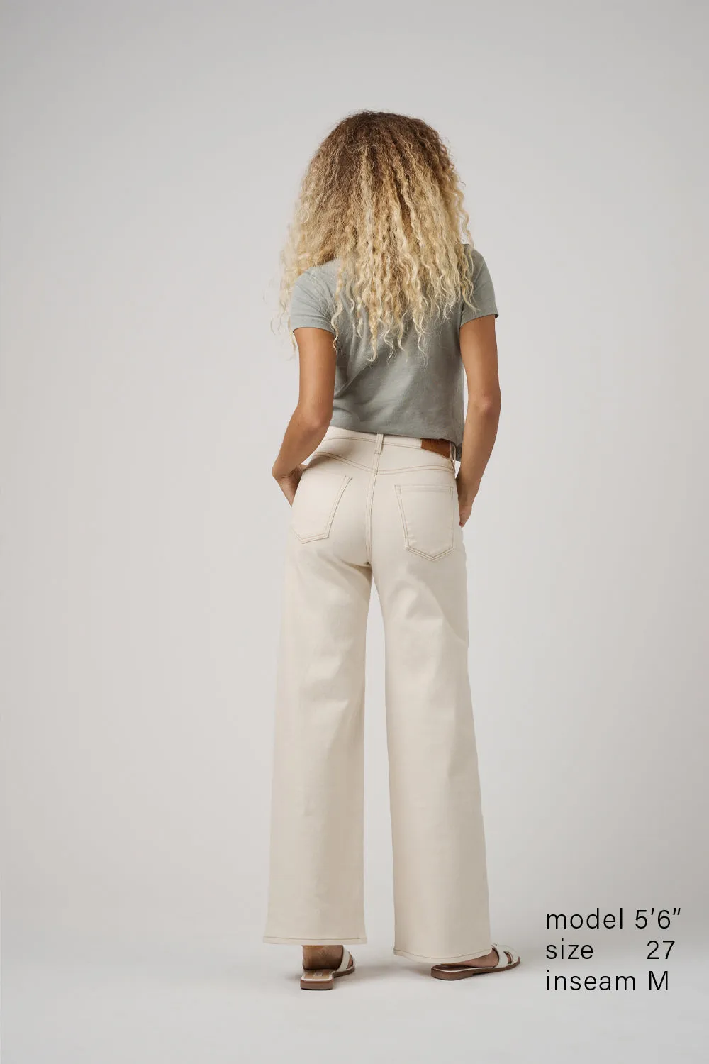 The Malibu Wide Denim  |  White Sand