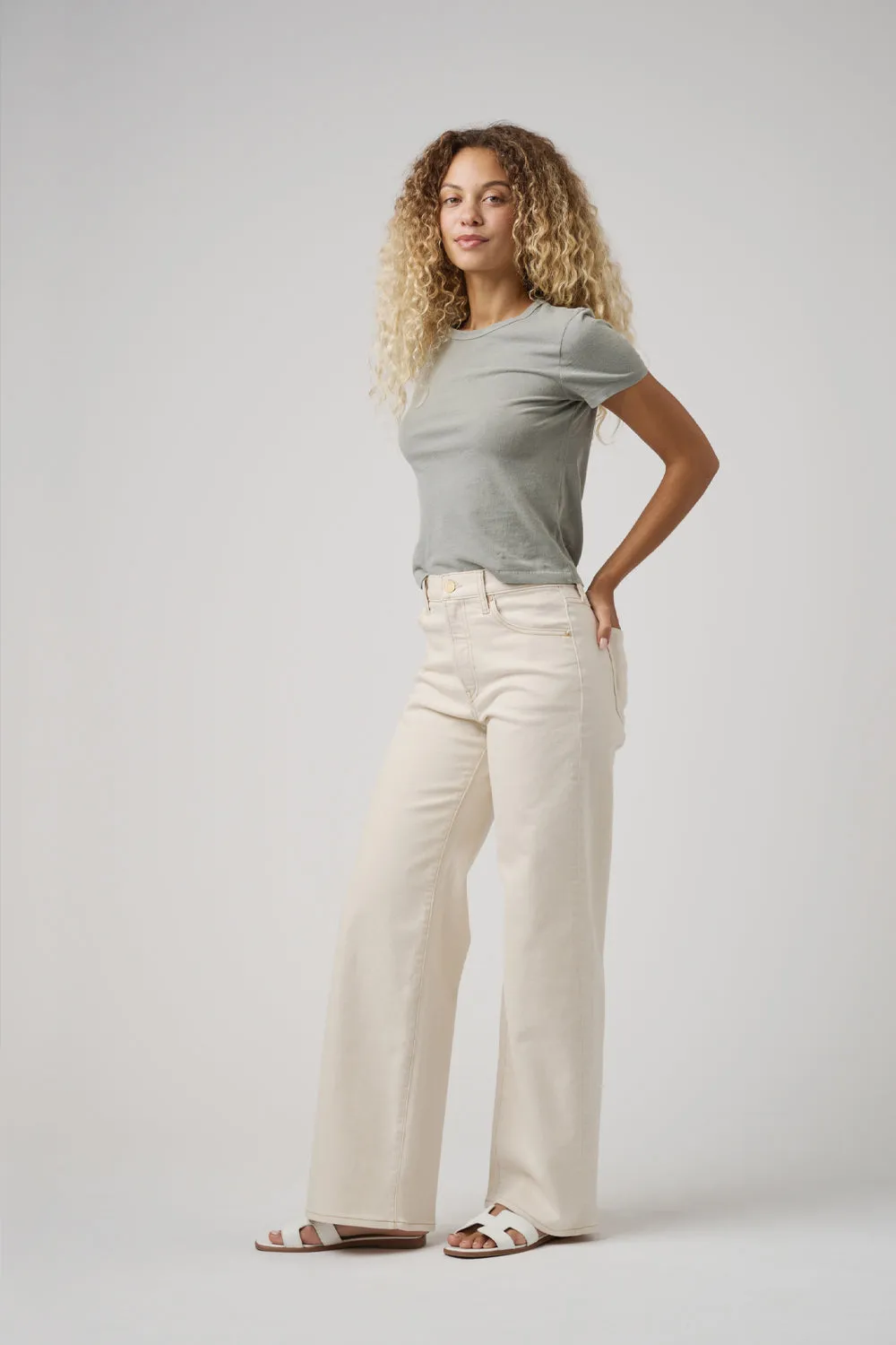 The Malibu Wide Denim  |  White Sand